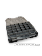 JConcepts tool box w/upper storage, black / smoke gray