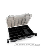 JConcepts tool box w/upper storage, black / smoke gray