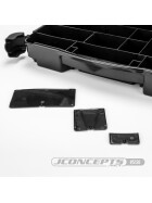JConcepts tool box w/upper storage, black / smoke gray