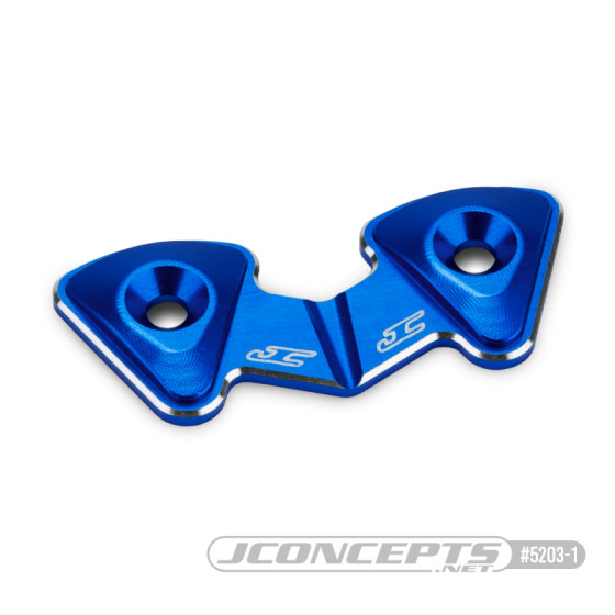 JConcepts RC10B7 aluminum 1-piece rear wing button - blue