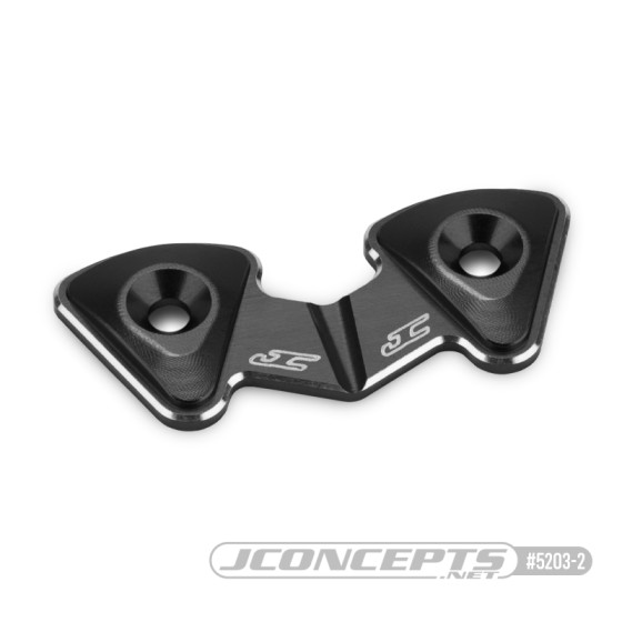 JConcepts RC10B7 aluminum 1-piece rear wing button - black