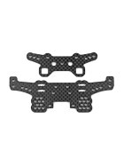 Team Associated DC10 Shock Towers, front and rear, carbon fiber
