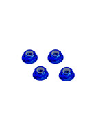 Hiro Seiko  4mm Alloy Flange Nylon Nut (Thin Type)  [Y-Blue]