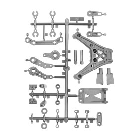 Team Associated DC10 Top Plate Bulkhead, Gray