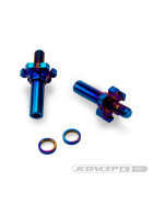 JConcepts RC10B7 | RC10B7D adjustable titanium front axle, 2pc - burnt blue