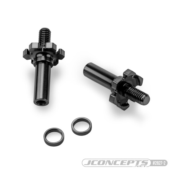JConcepts RC10B7 | RC10B7D adjustable titanium front axle, 2pc - stealth black