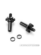 JConcepts RC10B7 | RC10B7D adjustable titanium front axle, 2pc - stealth black