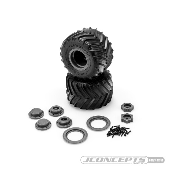 JConcepts Renegades - blue compound (pre-mounted on #3455G Mini Tribute wheel for Losi Mini LMT)