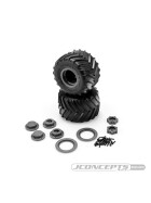JConcepts Renegades - blue compound (pre-mounted on #3455G Mini Tribute wheel for Losi Mini LMT)