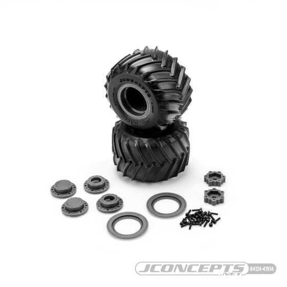 JConcepts Racer - blue compound (pre-mounted on #3455G Mini Tribute wheel for Losi Mini LMT)