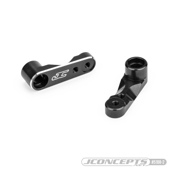 JConcepts RC10B7 aluminum steering bell cranks (Fits - JC assembly #5209) - black