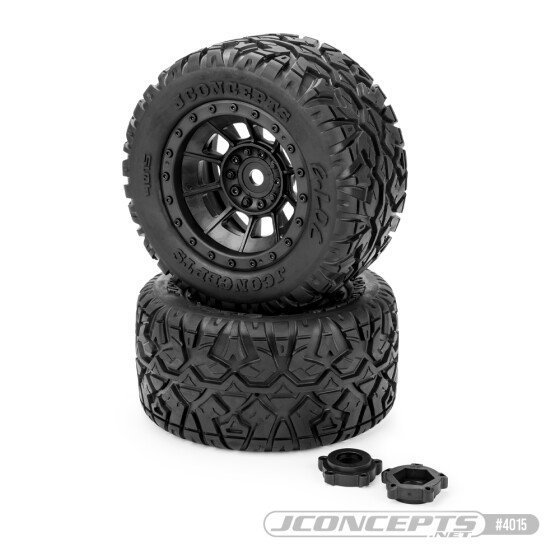 JConcepts G-Locs - X-Maxx, XRT tire, Platinum compound - pre-mounted on #3425B JConcepts wheels