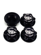 RC-Project 17mm Serrated Wheel Nut (Black | 4pcs)