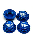 RC-Project 17mm Serrated Wheel Nut (Blue | 4pcs)