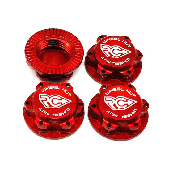 RC-Project 17mm Serrated Wheel Nut (Red | 4pcs)