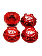 RC-Project 17mm Serrated Wheel Nut (Red | 4pcs)