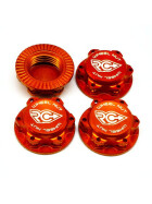 RC-Project 17mm Serrated Wheel Nut (Orange | 4pcs)