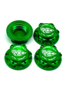 RC-Project 17mm Serrated Wheel Nut (Green | 4pcs)