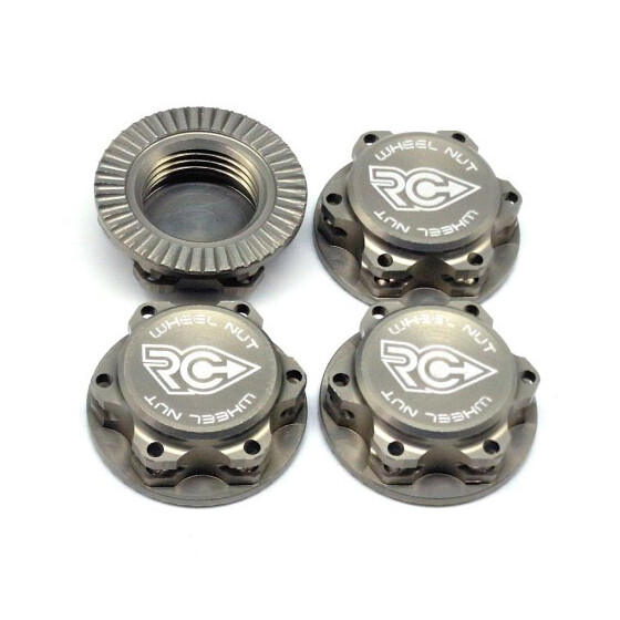 RC-Project 17mm Serrated Wheel Nut (Gray | 4pcs)