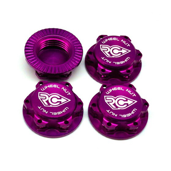 RC-Project 17mm Serrated Wheel Nut (Purple | 4pcs)
