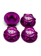 RC-Project 17mm Serrated Wheel Nut (Purple | 4pcs)
