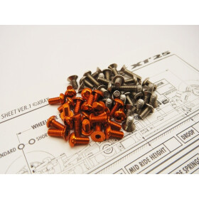 Hiro Seiko X125 Titan/Alloy Hex Socket Screw Set [Orange]