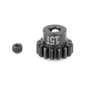 Team Associated FT STEEL Pinion Gear, 15t Mod 1, 5mm Shaft