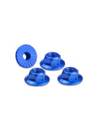 Jconcepts 4mm large flange serrated locknut - blue (fits, B6, B5, TLR, Xray, Serpent, Kyosho)