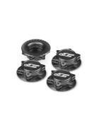 Jconcepts Fin, 1/8th serrated light-weight wheel nut (fine thread) - closed end - black