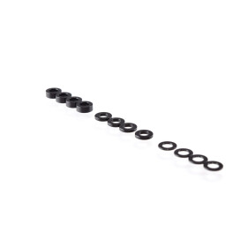 RUDDOG 3mm Washer Set Black (0.5mm/1.0mm/2.0mm)