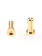 RUDDOG 4mm Gold Plug Male 14mm (2pcs)