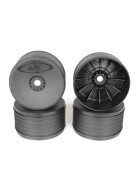 DE Racing Speedline Plus 1/8 Truggy Wheels (black/4pcs)