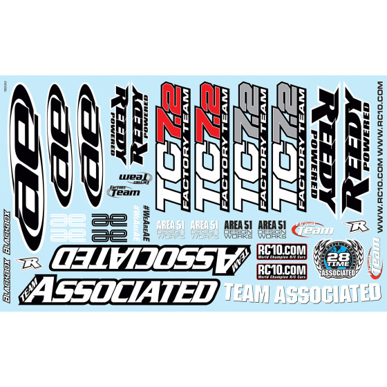 Team Associated TC7.2 Decal Sheet