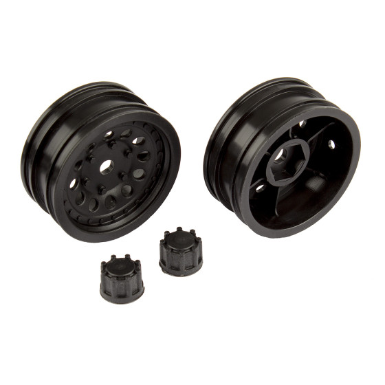 Team Associated CR12 Wheel Set, black