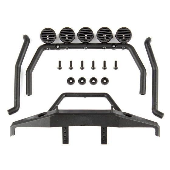 Team Associated CR12 Roll Bar and Bumper, black