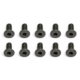 Team Associated Screws, 2.5x0.45x6 in FHCS