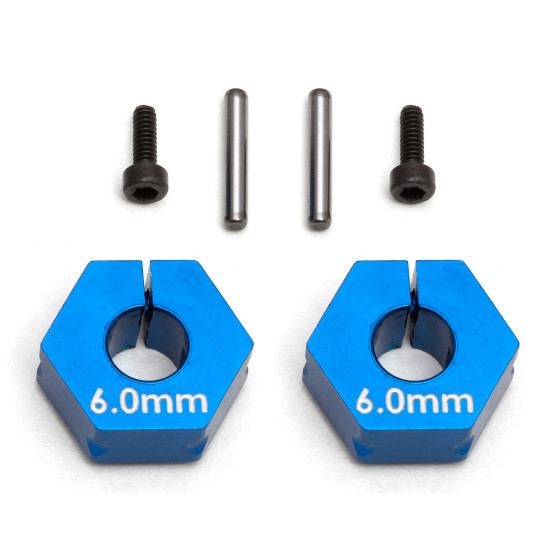 Team Associated FT Clamping Wheel Hexes, 6.0mm