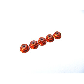 Hiro Seiko 2mm Alloy Flange Nylon Nut [Orange]