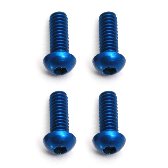 Team Associated FT Screws, Blue Aluminum 2x6 mm BHCS