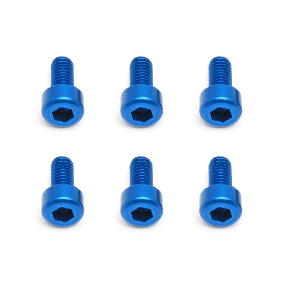 Team Associated FT Screws, Blue Aluminum 3x6 mm SHCS