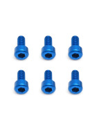 Team Associated FT Screws, Blue Aluminum 3x6 mm SHCS