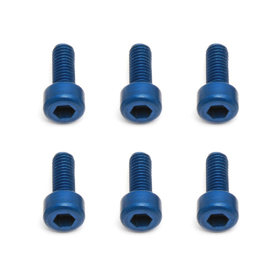 Team Associated FT Screws, Blue Aluminum 3x8 mm SHCS