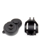 Team Associated Gear Cover and Motor Guard, black