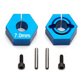 Team Associated FT Clamping Wheel Hexes, 7.0mm