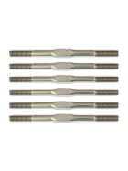 Team Associated RC10B6.1 FT Titanium Turnbuckle Set, 3x48mm (1.875 in), silver