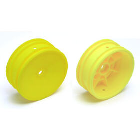 Team Associated Buggy Front Hex Wheels, yellow