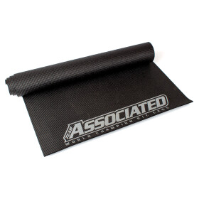 Team Associated AE 2018 Pit Mat, black, silver lettering