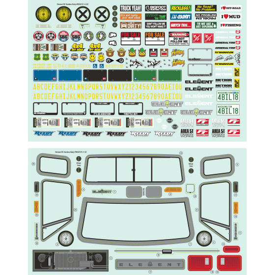 Rc hot sale body decals