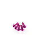 Hiro Seiko Alloy Hex Socket Button Head Screw M3x10  [Pink] 5pcs
