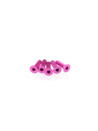 Hiro Seiko Alloy Hex Socket Flat Head Screw M3x10  [Pink] 5pcs